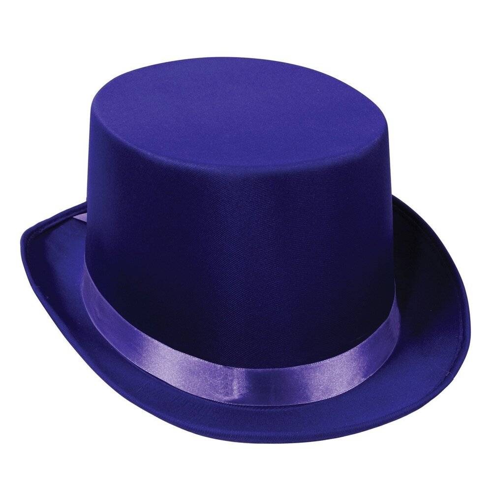8944 60839-PL 6-Pack Satin Sleek Top Hat, Purple